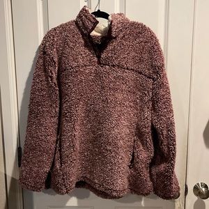 Coffee Shop faux fur pull over